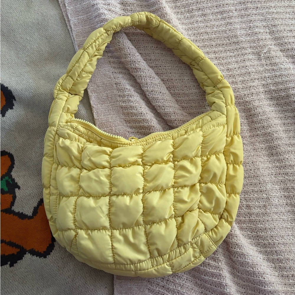 Yellow Quilted Women's Bag